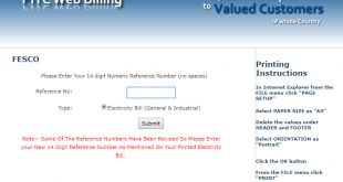 FESCO Duplicate Bill Print Online Through Customer ID 2020